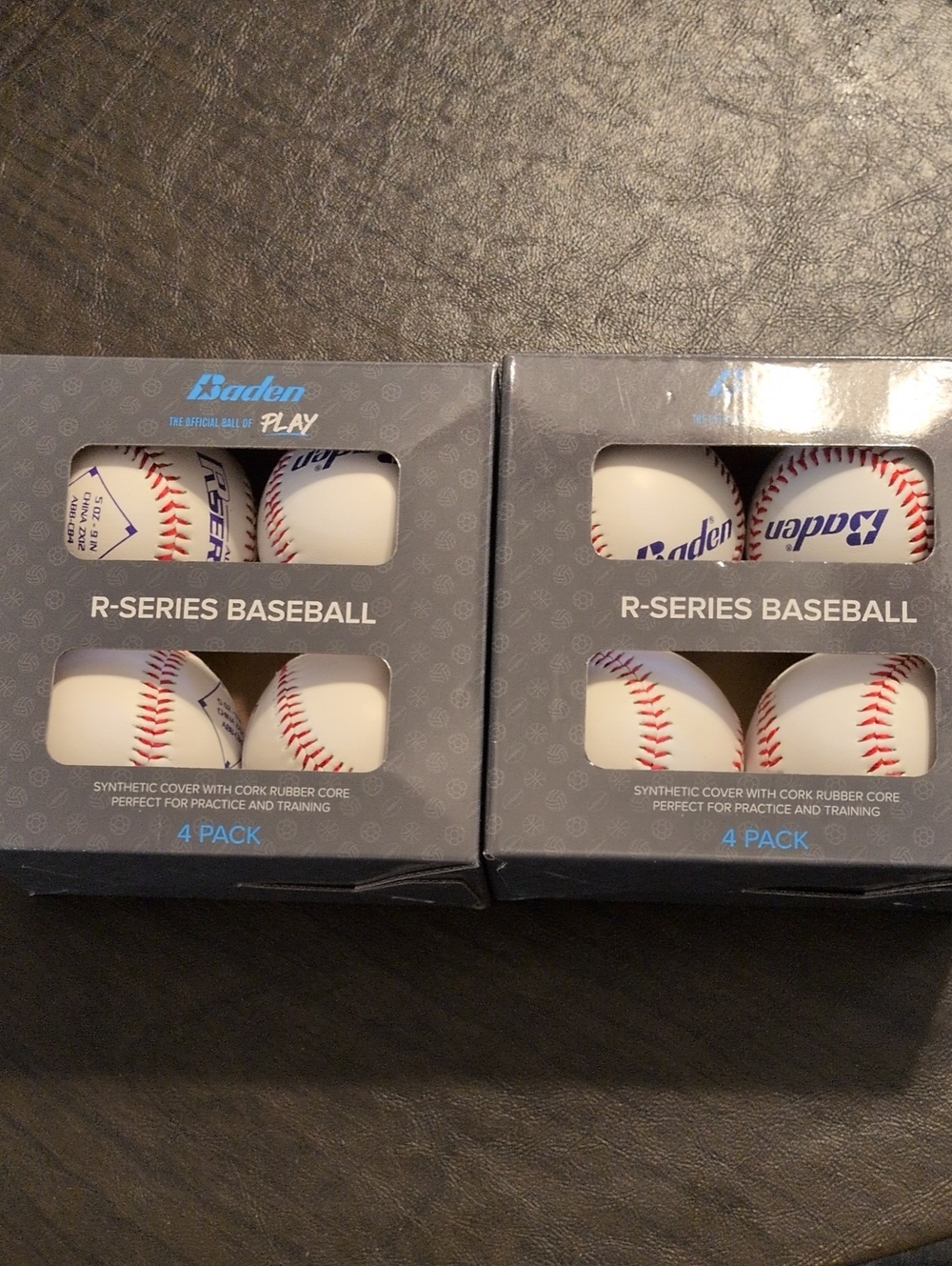Baden The Official Ball Of Play R-Series Baseballs 4-Pack - White (2 x 4-Pack)